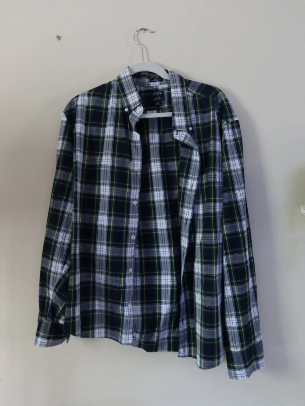 J. Crew Slim Untucked Flex washed XL button down mens dress shirt Like New